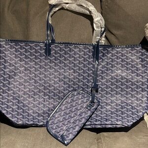 Blue Patterned Tote Bag